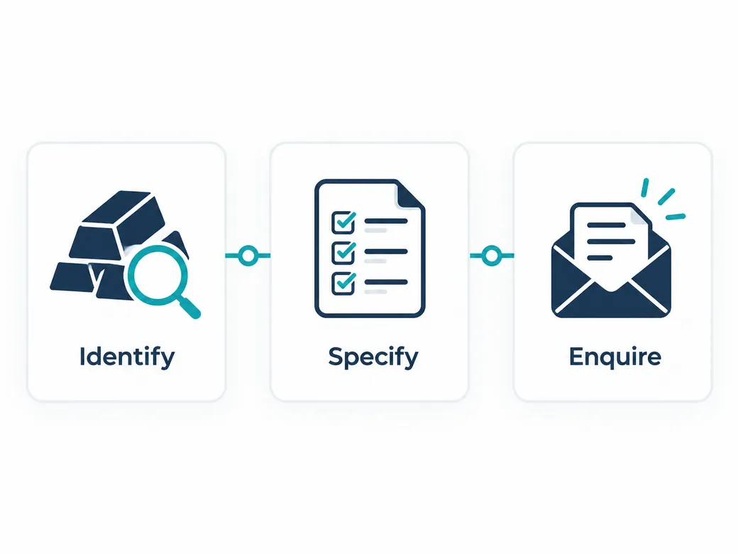 Identify the material, specify the requirement and send an enquiry