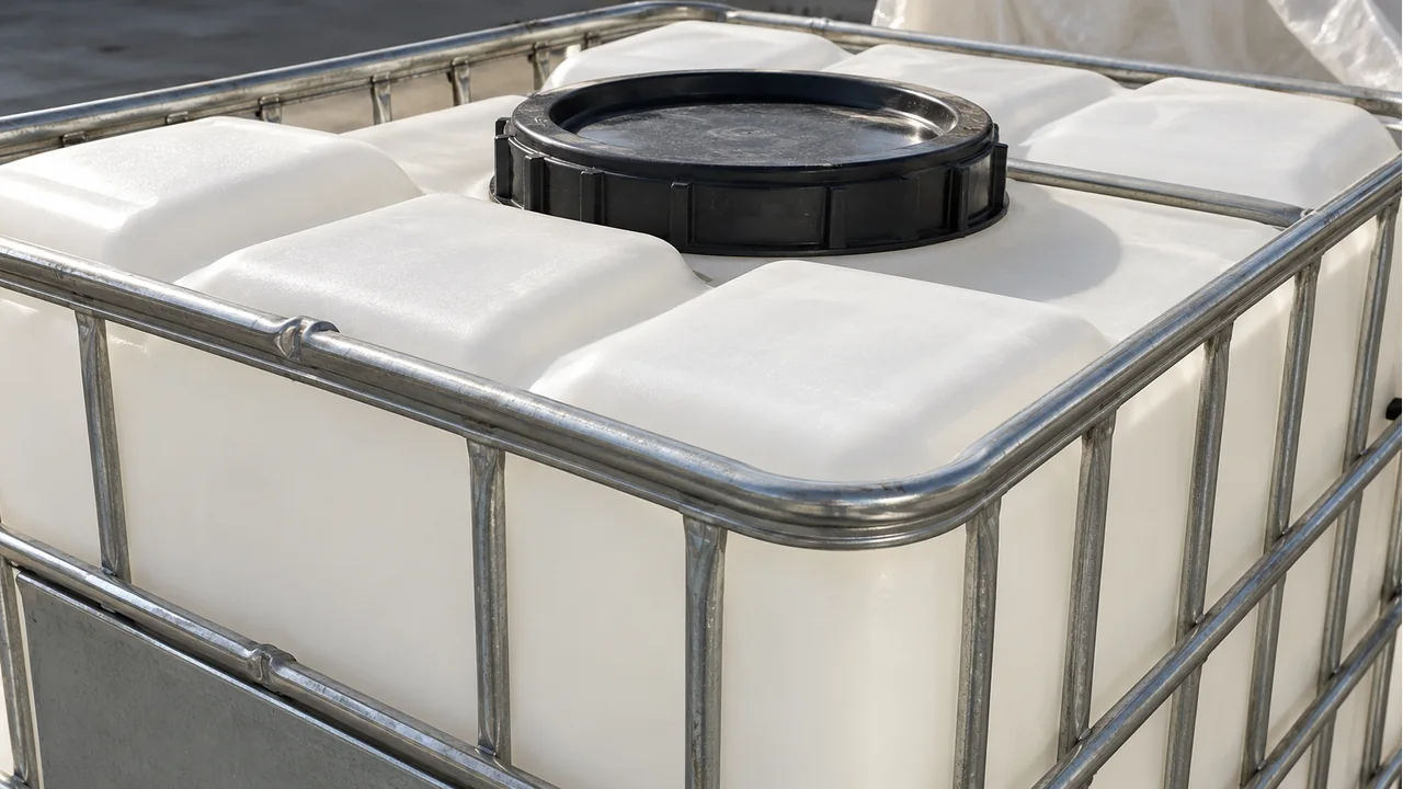 IBC closure and a blank packing-information sheet