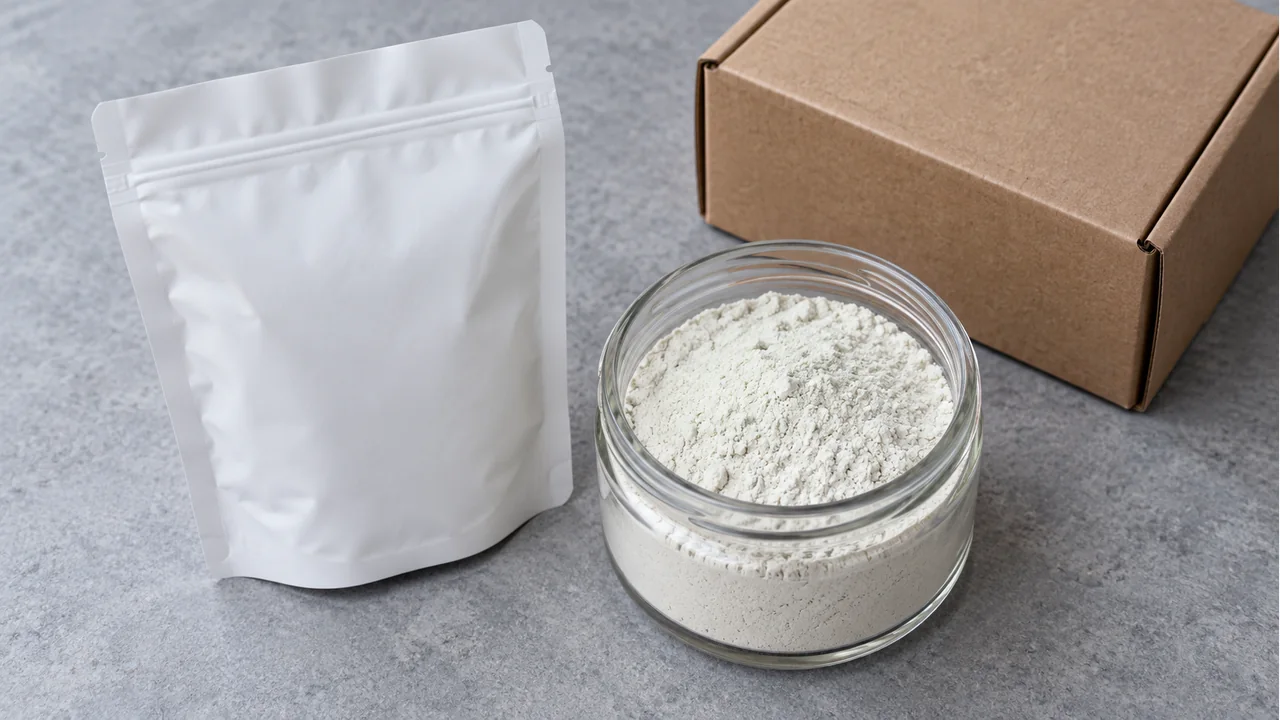 A mineral sample with plain transit packaging