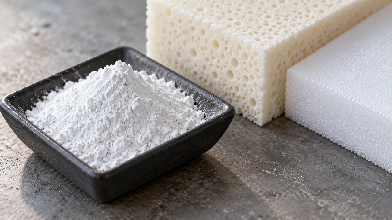 Insulation and cushioning foam and the material sample