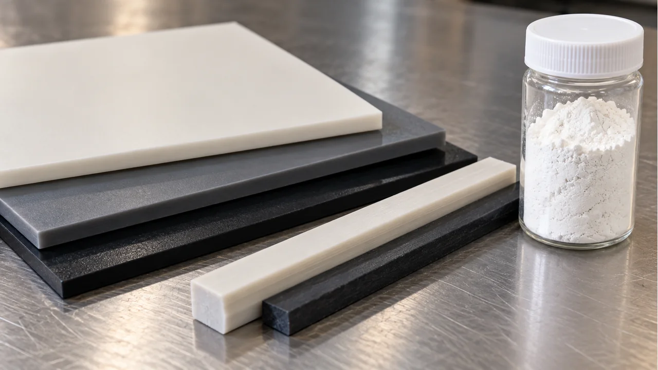 Polymer component samples and the material sample