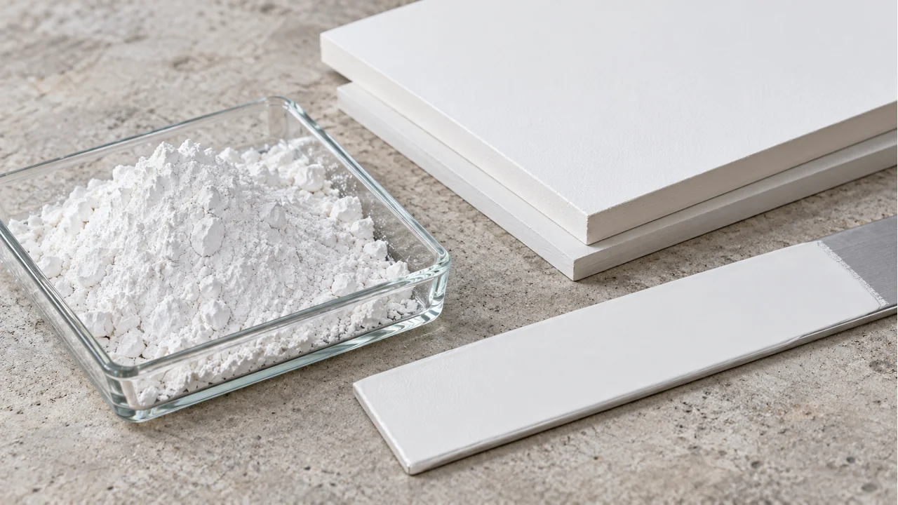 White coating samples and the material sample