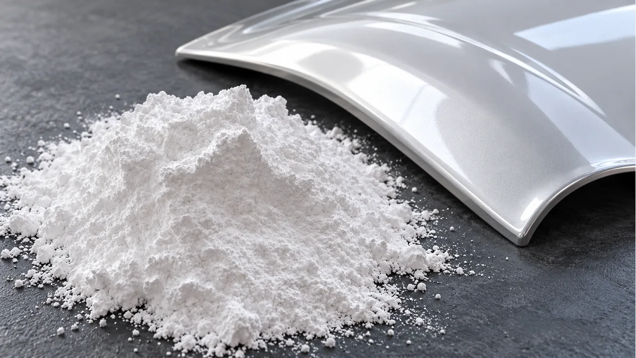 Precipitated barium sulfate powder with coating-finish panels