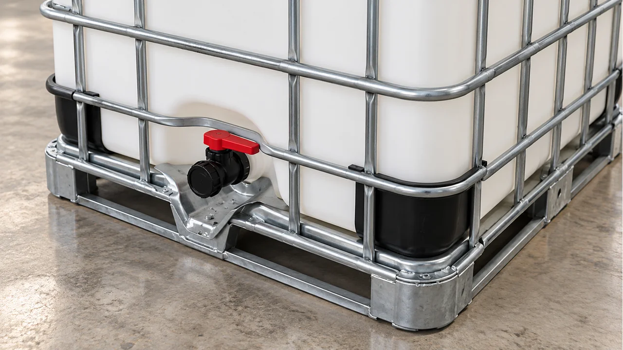 IBC support and pallet detail