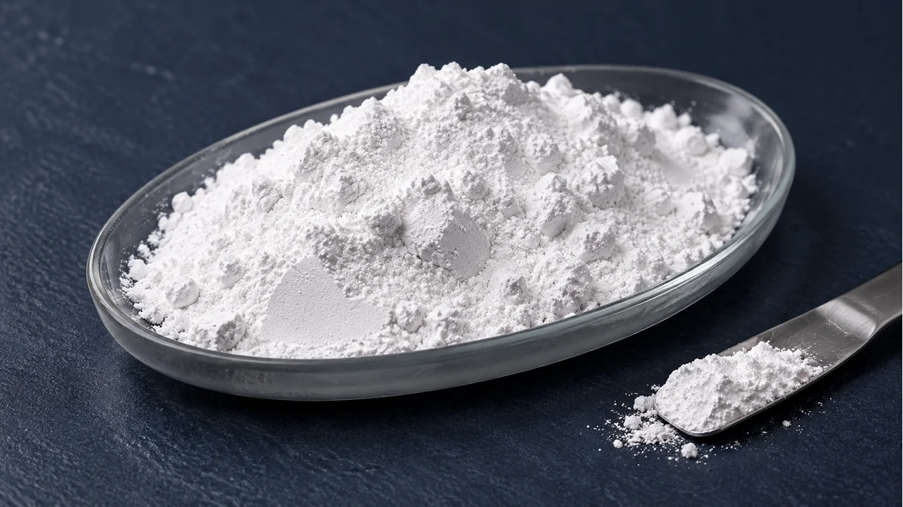 Close view of carbonate precursor powder