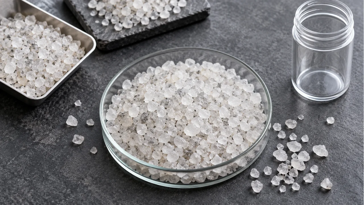 Quartz filter-media grains with filter-material samples