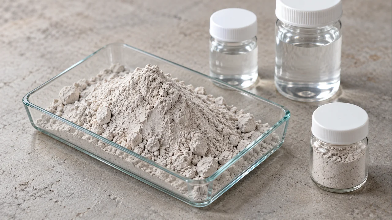 Water-treatment material samples and the material sample