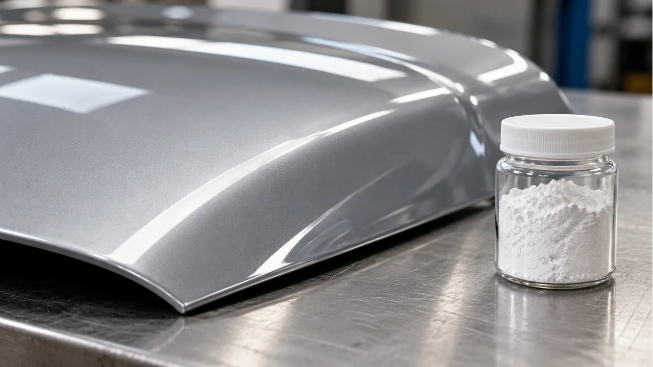 Coating-finish panels and the material sample