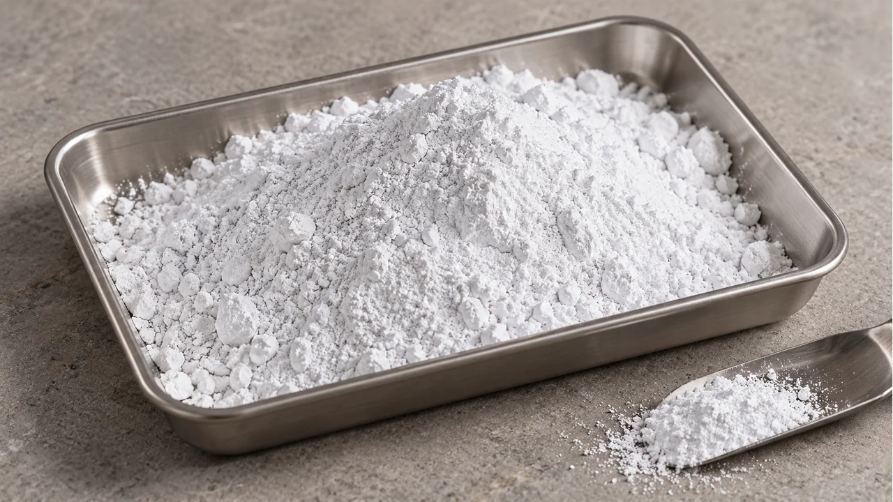 Close view of talc powder