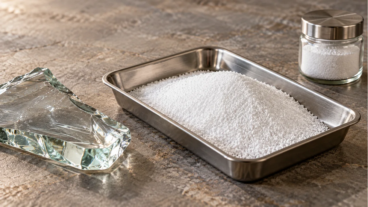 Glass-material samples and the material sample