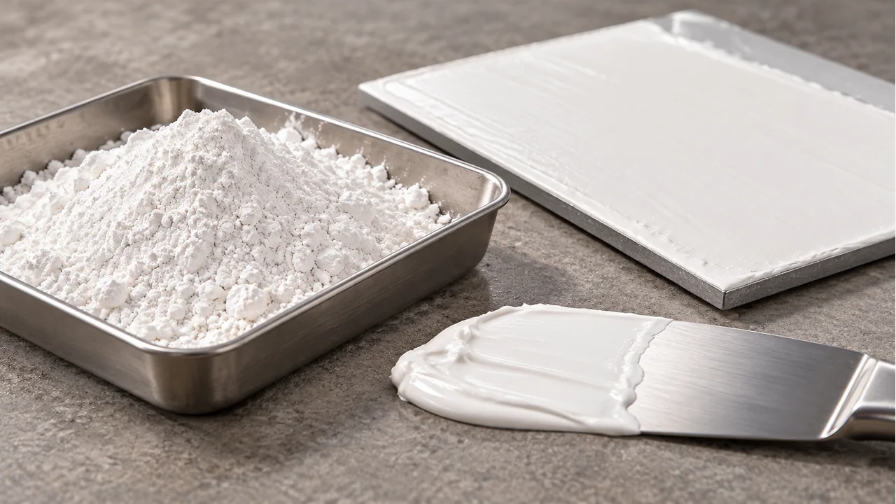 Barium sulfate powder with high-solids coating samples