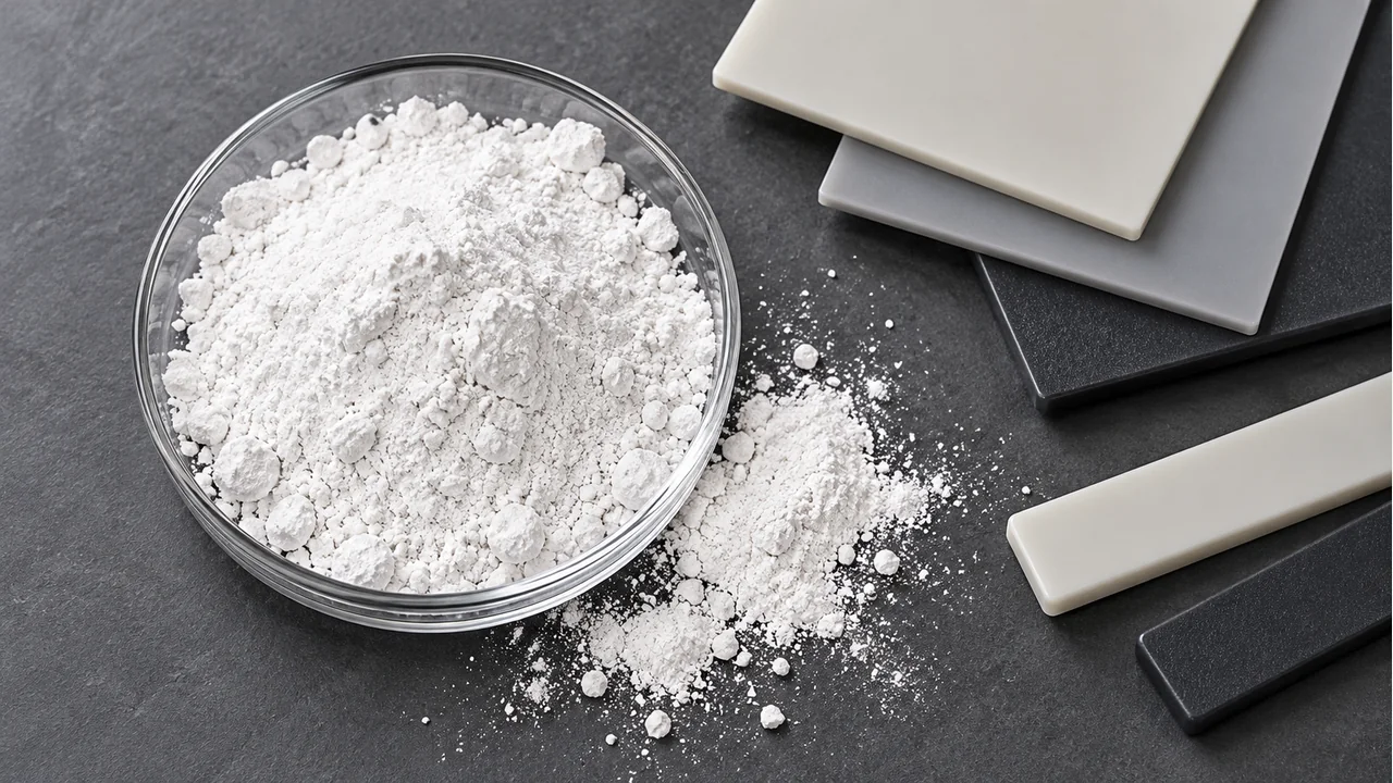 Wollastonite powder with polymer component samples