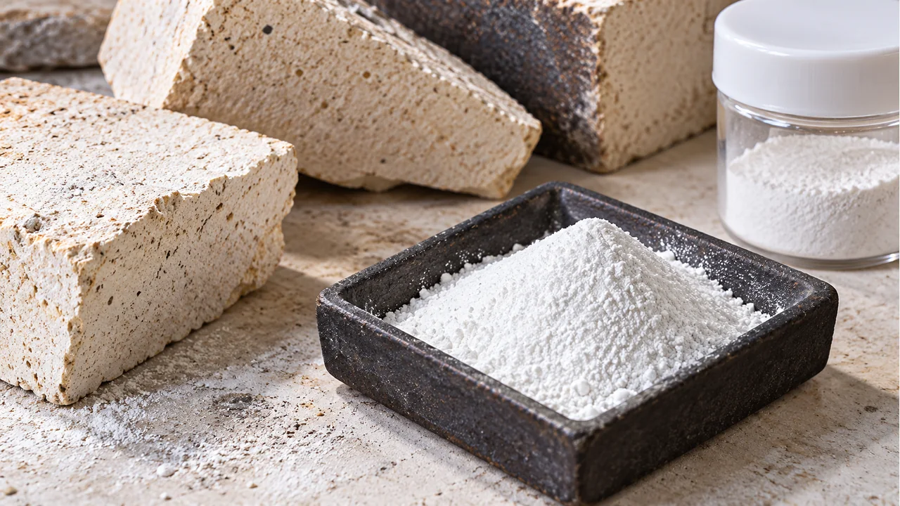 Refractory specimens and the material sample